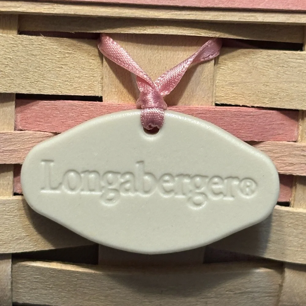 LONGABERGER 2000 CENTURY CELEBRATION HOPE BASKET, FABRIC LINER, PROTECTOR & LID